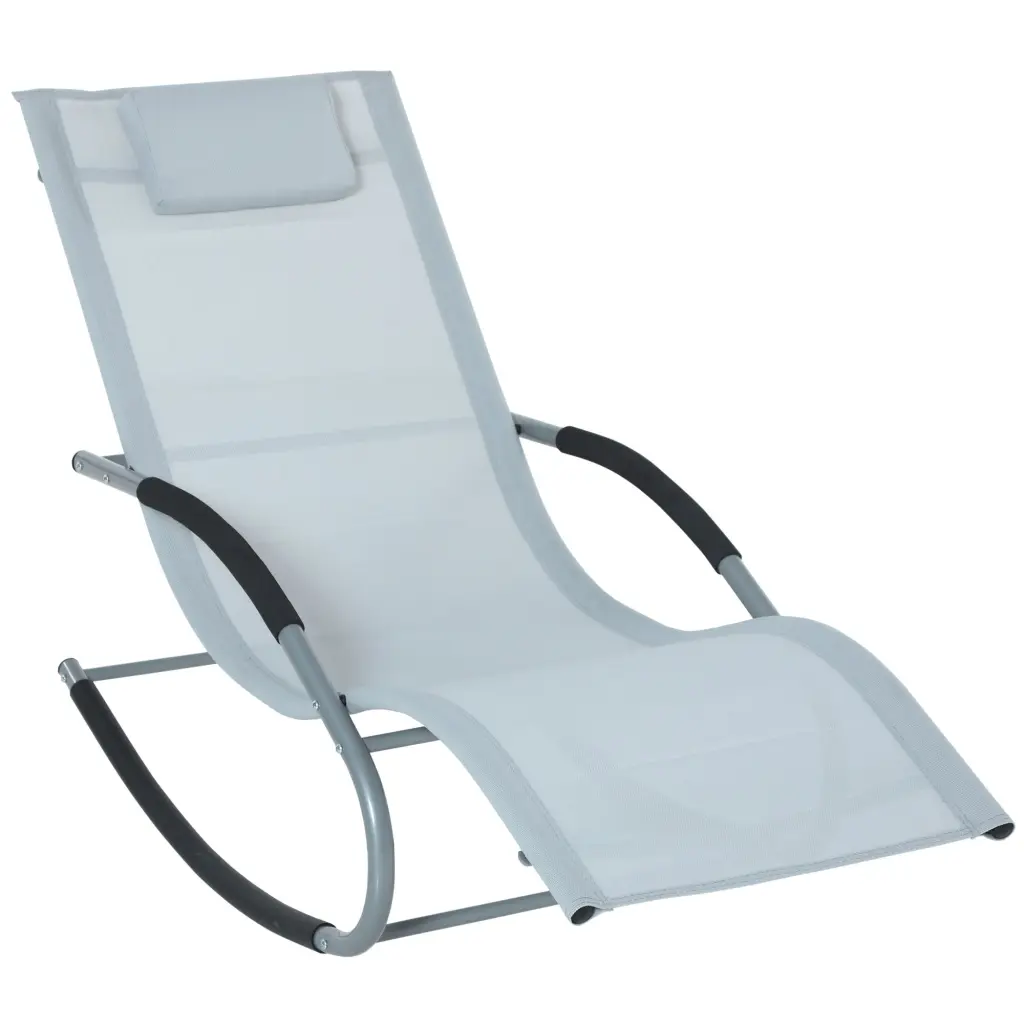 Outsunny Zero Gravity Rocking Chair Outdoor Chaise Lounge Chair Reclining Patio Furniture aosom business