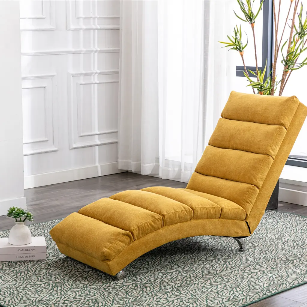 Coolmore Linen Massage Chaise Lounge Indoor Remote Regulation Ergonomic coolmore w-395