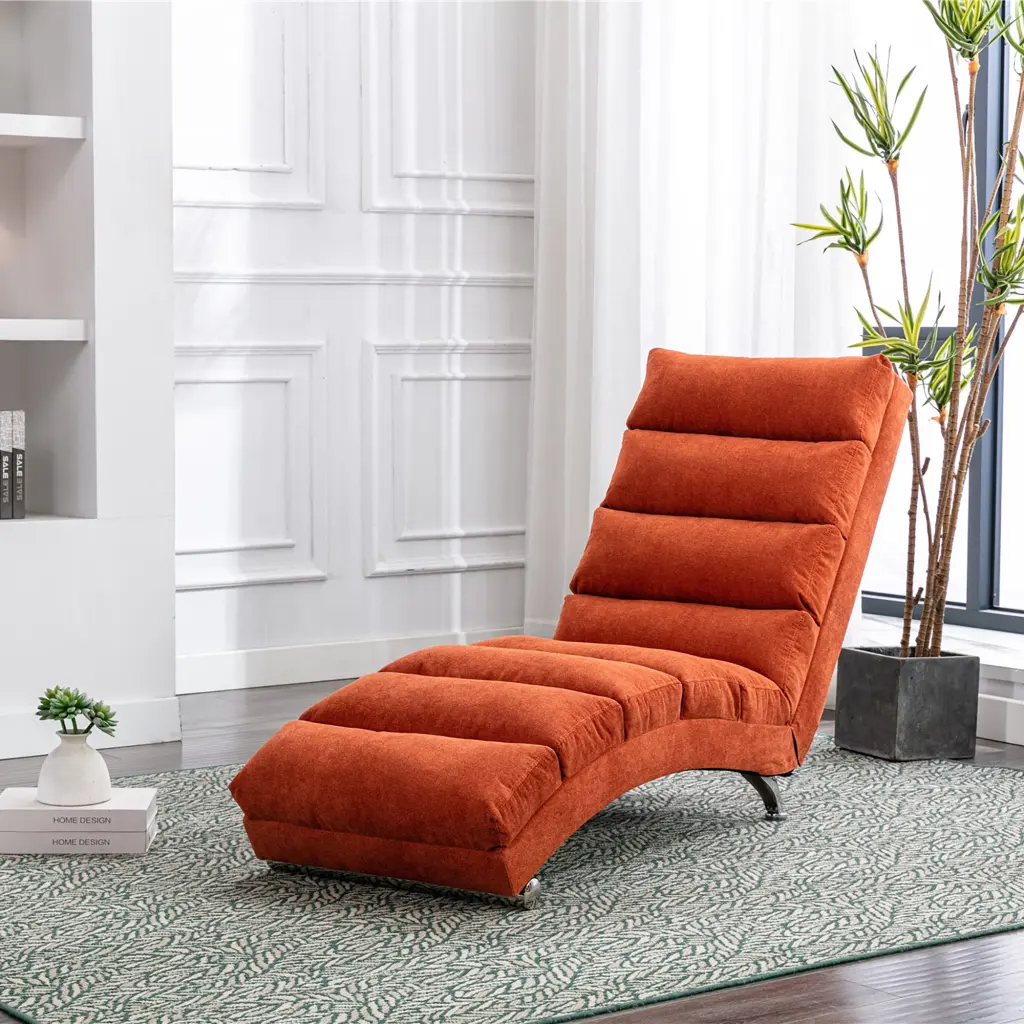 Coolmore Linen Massage Chaise Lounge Indoor Remote Regulation Ergonomic Design coolmore w-395