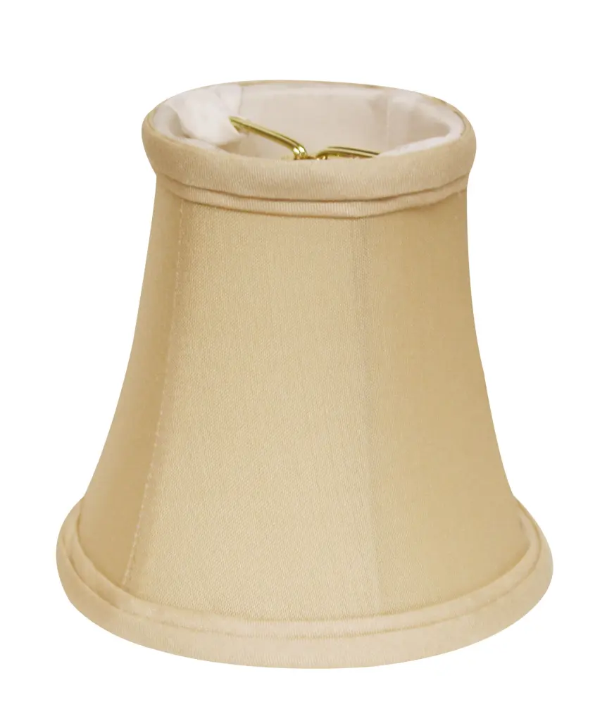 Slant Pure Silk Pongee Chandelier Lampshade Flame Clip Natural alabama lamp shades