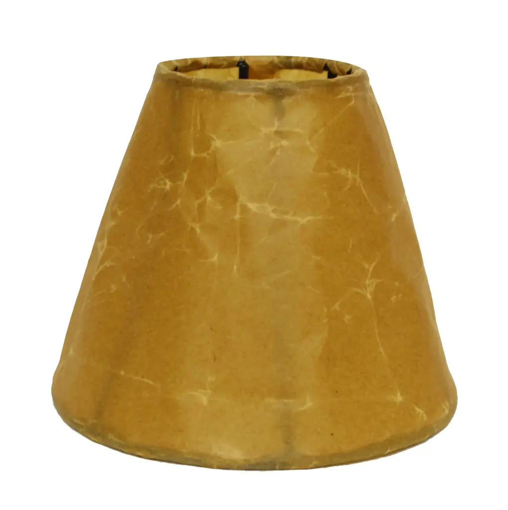 Slant Crinkle Paper Empire Chandelier Lampshade Flame Clip, Brown Design alabama lamp shades