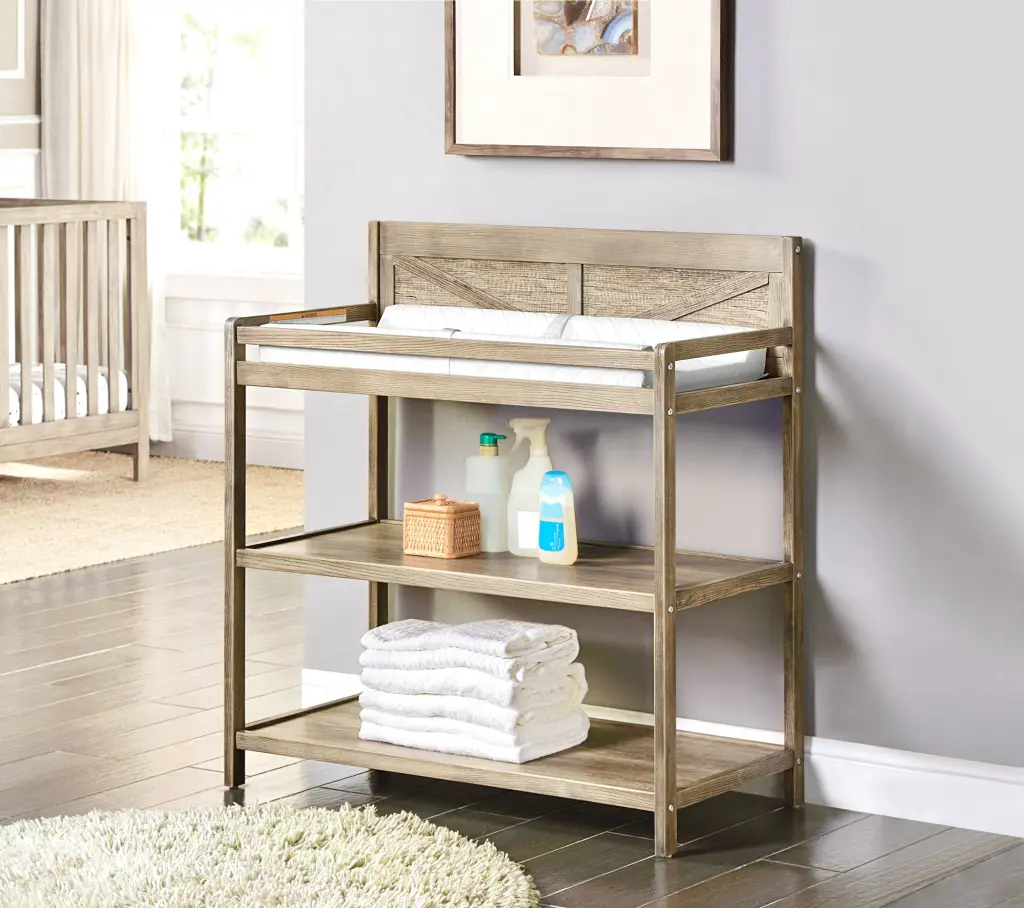 Barnside Changing Table Vintage Chestnut Solid Wood Dresser simple living