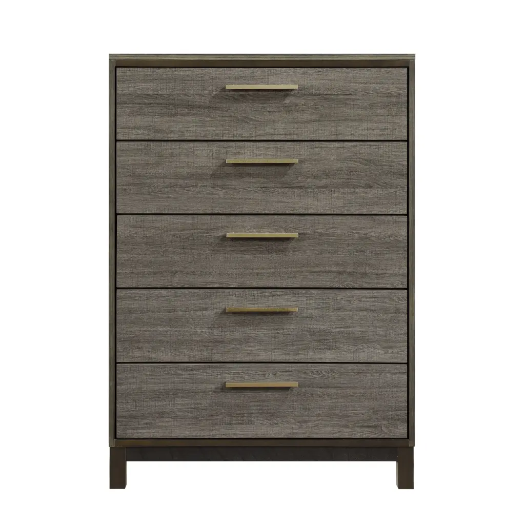 Contemporary Styling 1PC Chest 5 Drawers Antique Bar Pulls kanepe