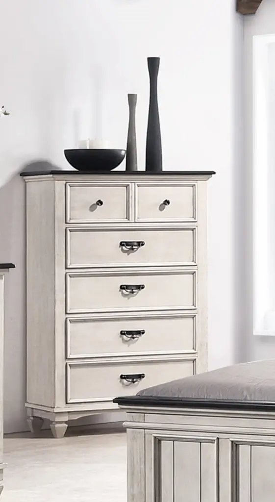 Beautiful Farmhouse Two Tone Finish 1Pc Chest Storage Drawers Bedroom kanepe