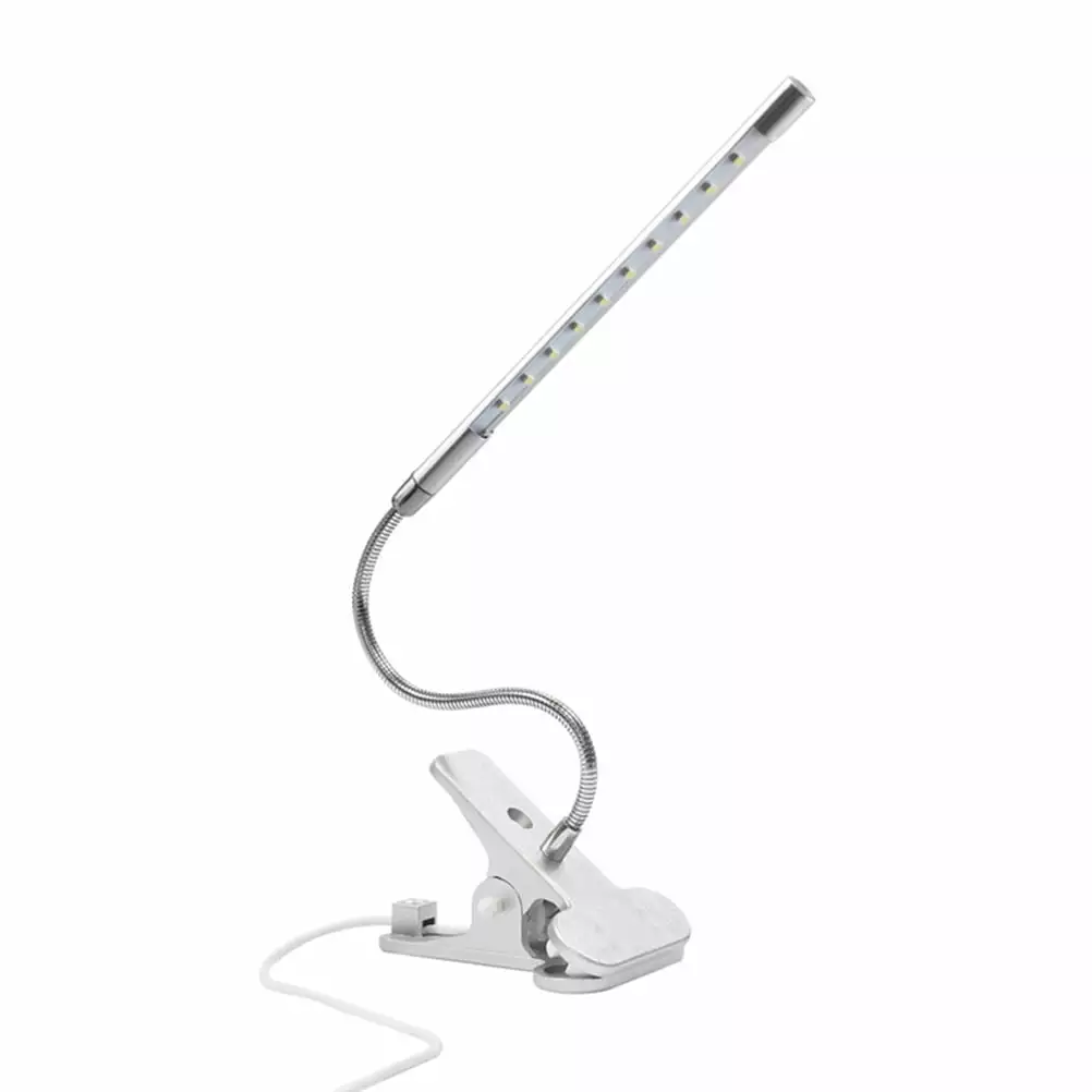 LED Clip Desk Lamp Mini Touch Switch and Adjustable Neck Bedroom Reading Murdoffiu