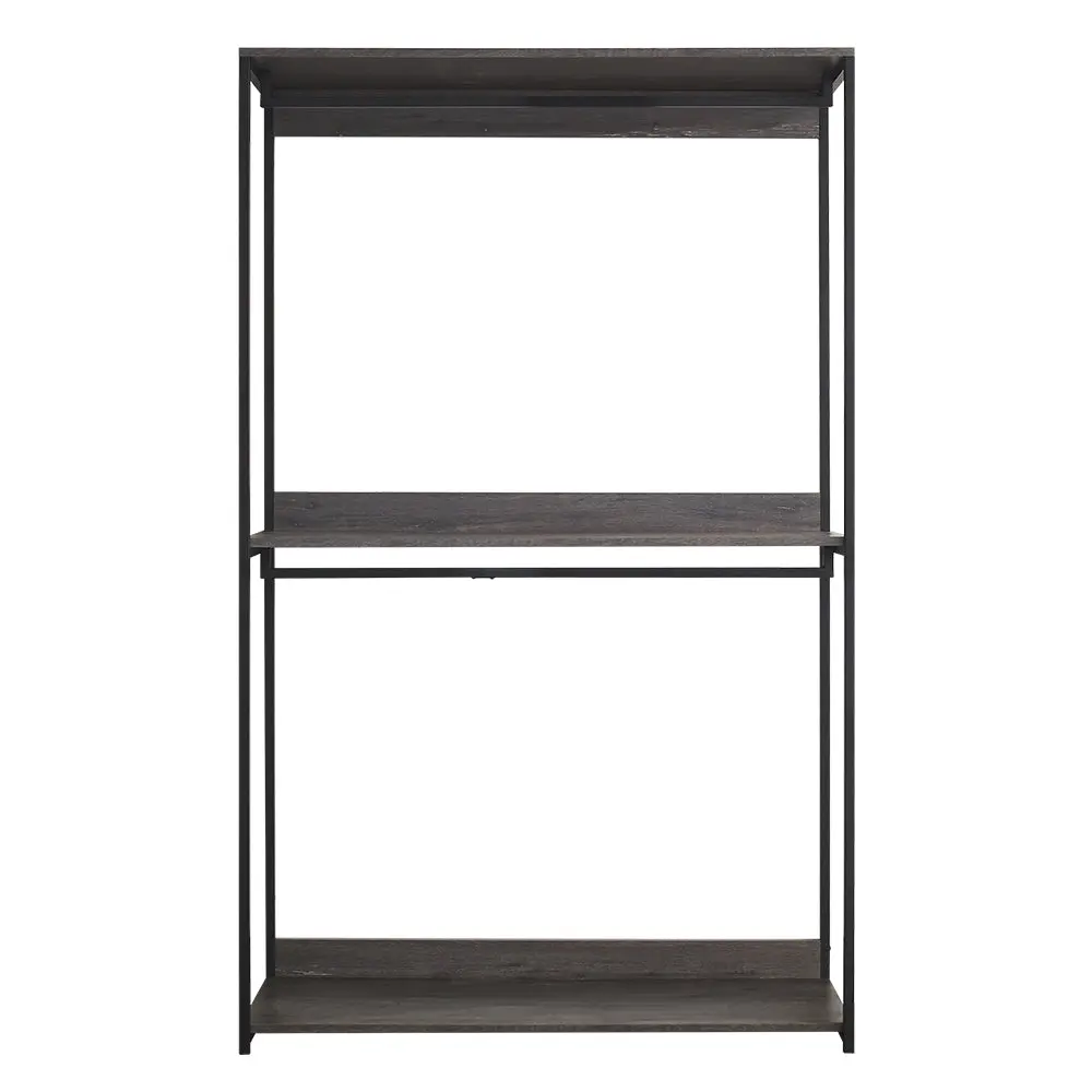 Monica 47 Inch Farmhouse Wood Walk Closet Organizer One Shelf klair living