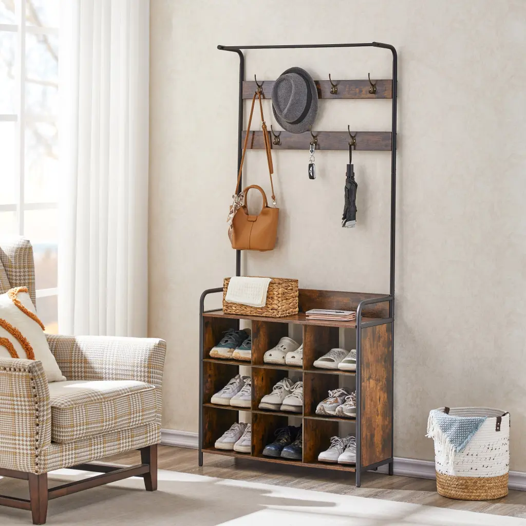 Coat Rack Hall Tree Shoe Rack Entryway 3 1 Entryway Storage rnb