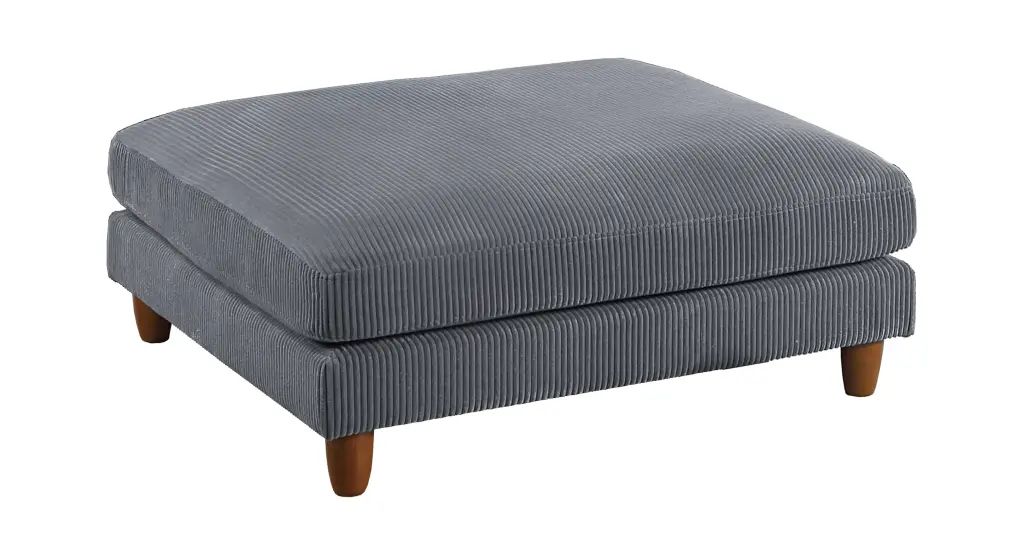 Living Room Furniture 1PC Cocktail Ottoman Dark Gray Corduroy Cushion Footrest kanepe