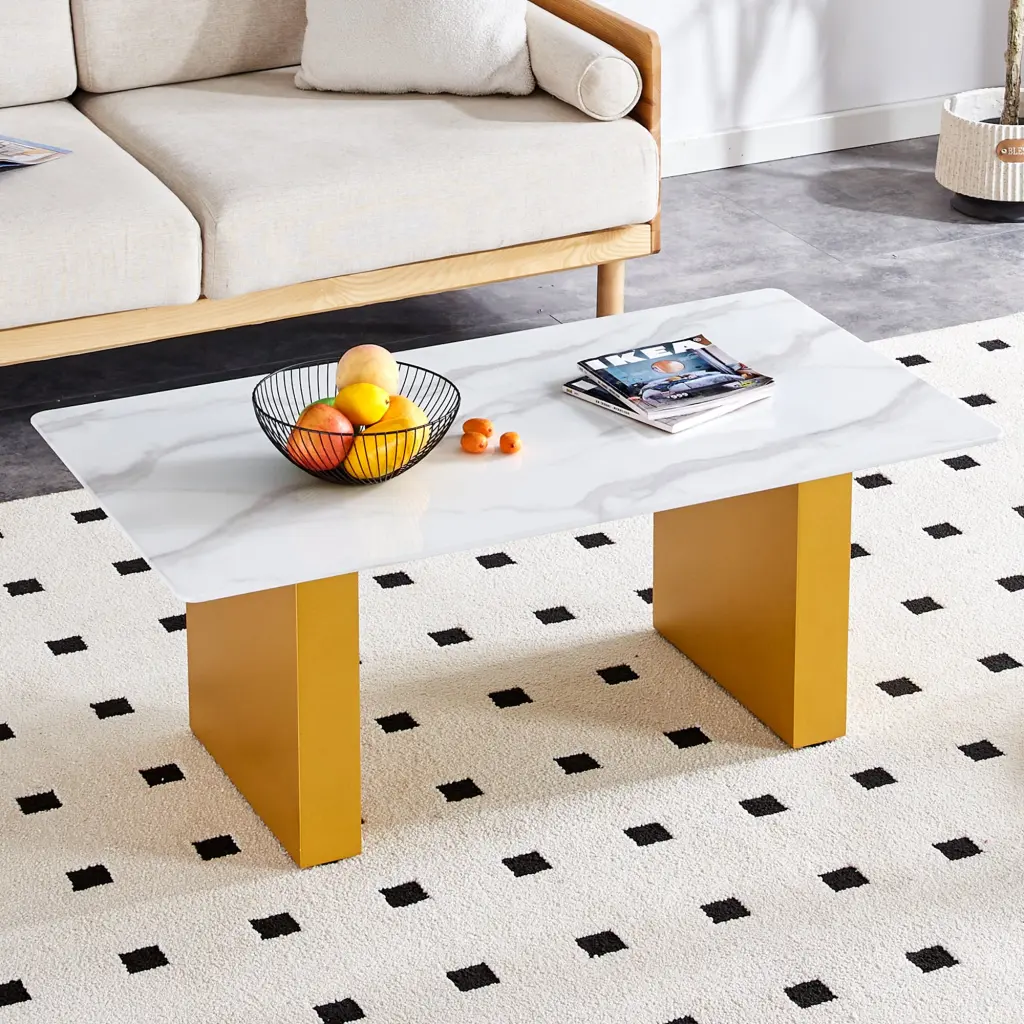 Modern Minimalist Tempered Glass Coffee Table Sticker Desktop droom w-1151