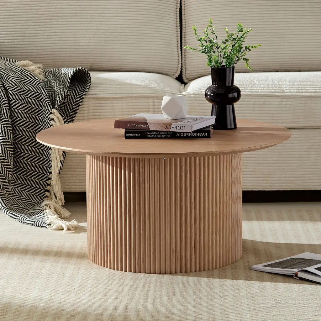 31.49 Inch Coffee Table Dining Room Round Mid Century Design justone interior
