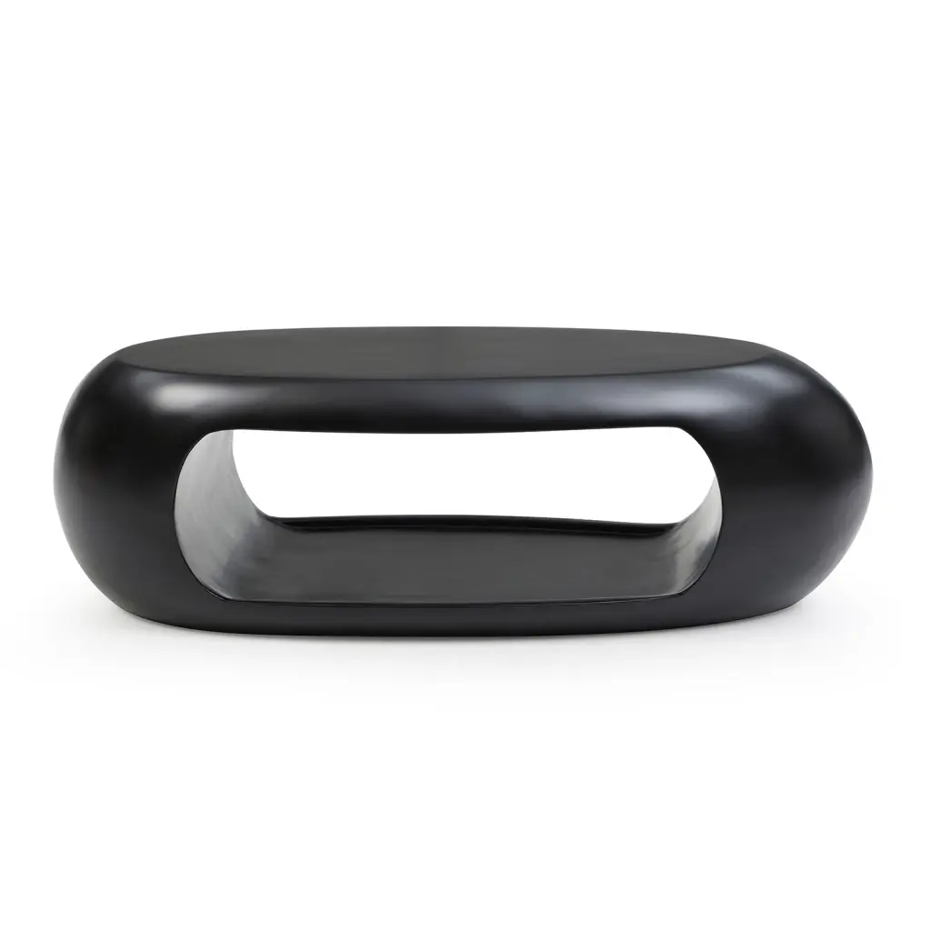 48.42 Inch Modern Oval Coffee Table Robust Fiberglass Center Cocktail Table justone interior
