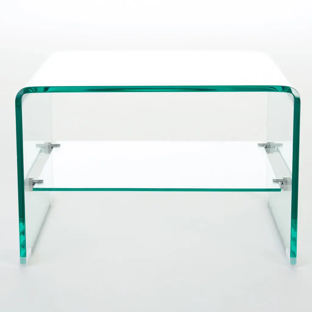 Coffee Table 12Mm Tempered Bent Glass 6Mm Shelf Glass Clear Glass Modern Design nh-comfortcove