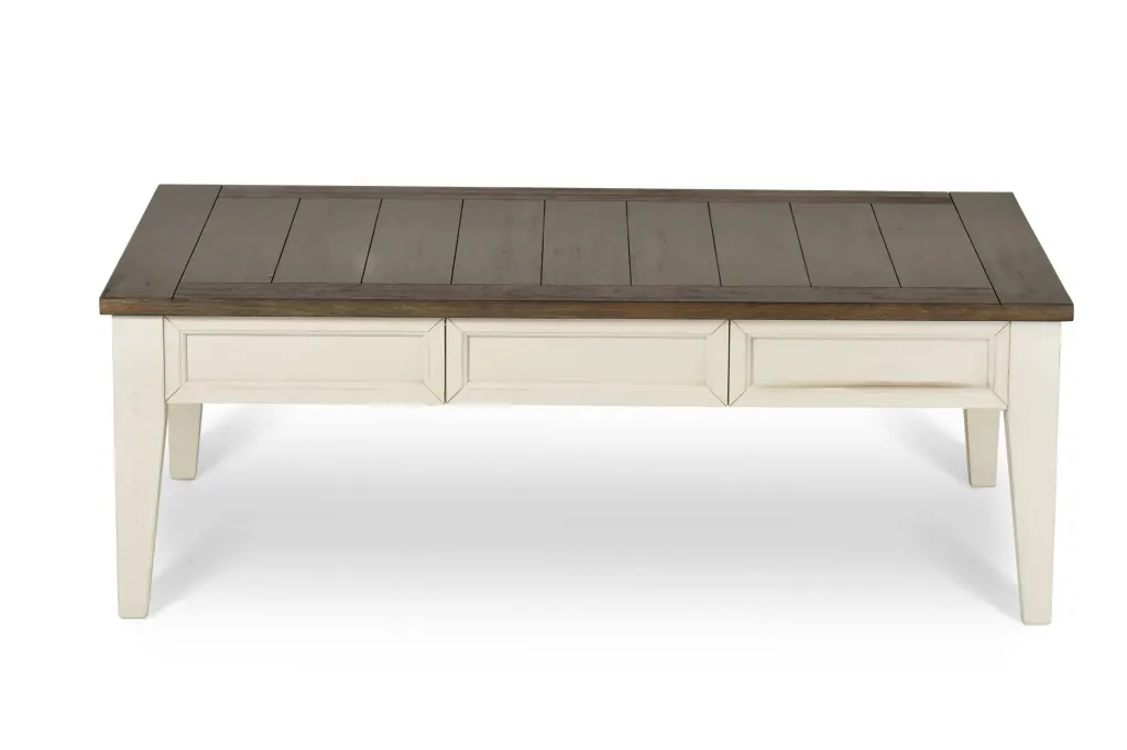 Cayla Cocktail Table Dark Oak White Wood Coffee Table steve silver furniture