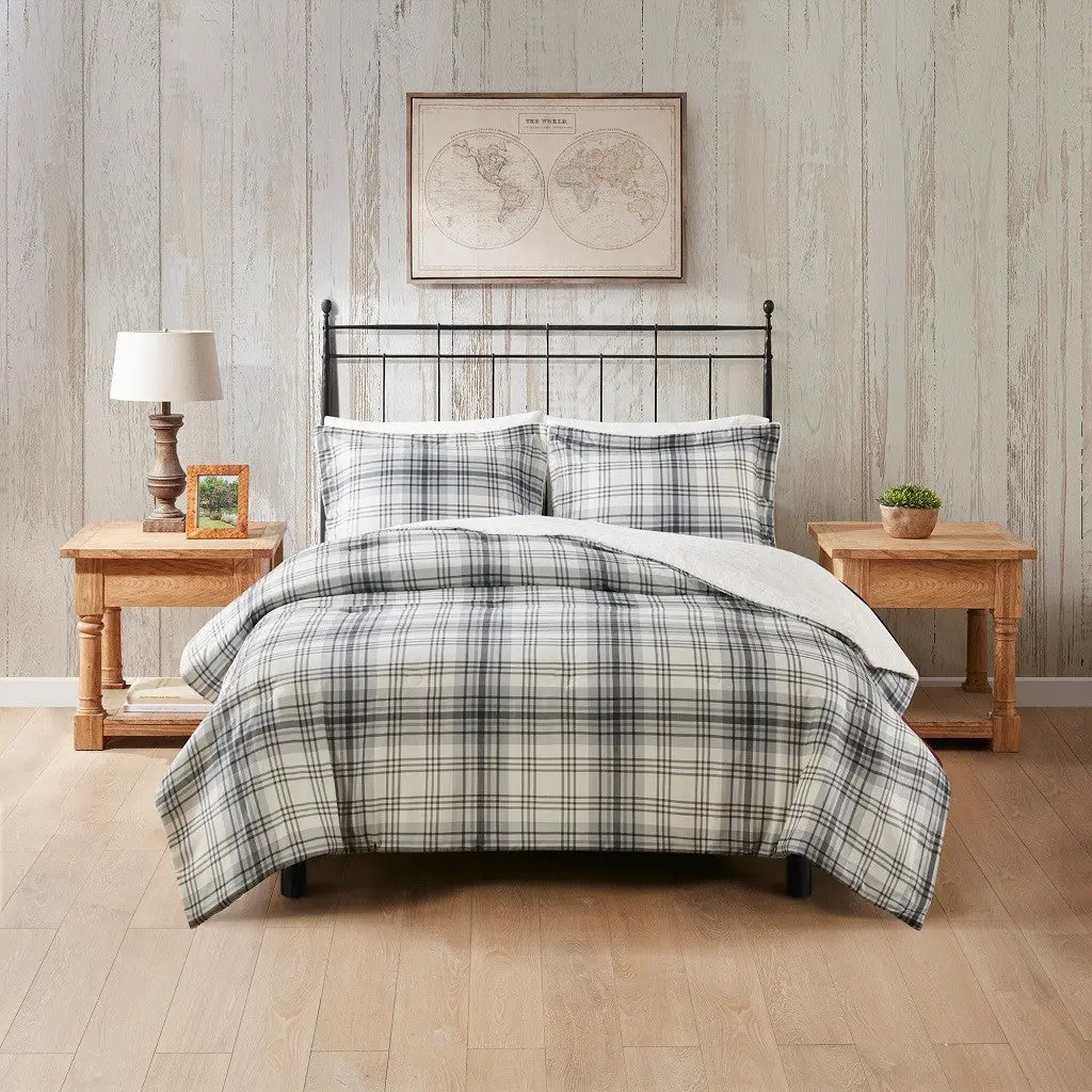 Faux Wool To Faux Fur Down Alternative Comforter Set - Twin Multicolor Bedding jla