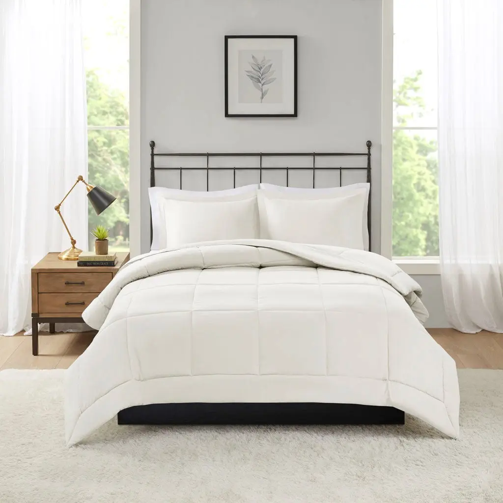 Microcell Down Alternative Easeer Mini Set King Size Ivory Microfiber Bedding jla
