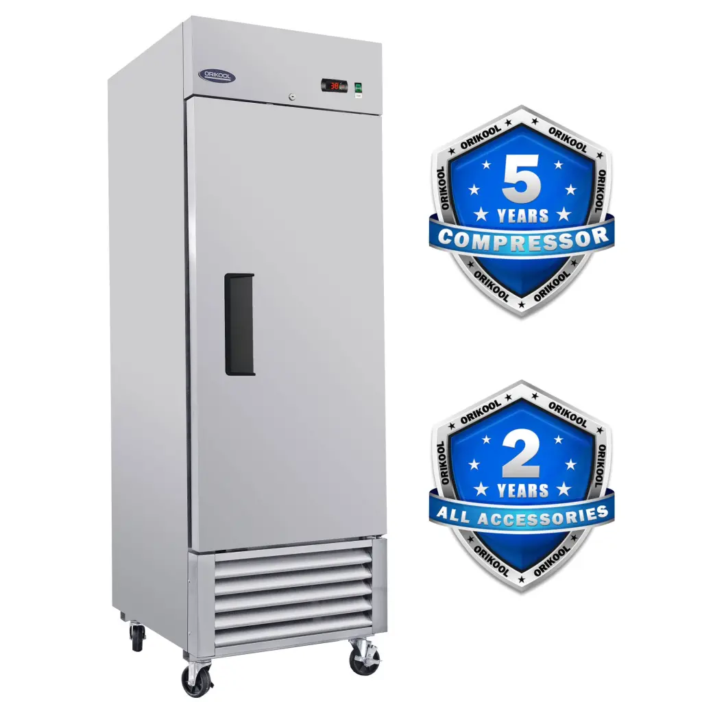 Orikool 27 Inch Commercial Refrigerator 23 Cu.Ft Single Solid Door Reach Freezer Restaurant orikool commercial refrigerati...