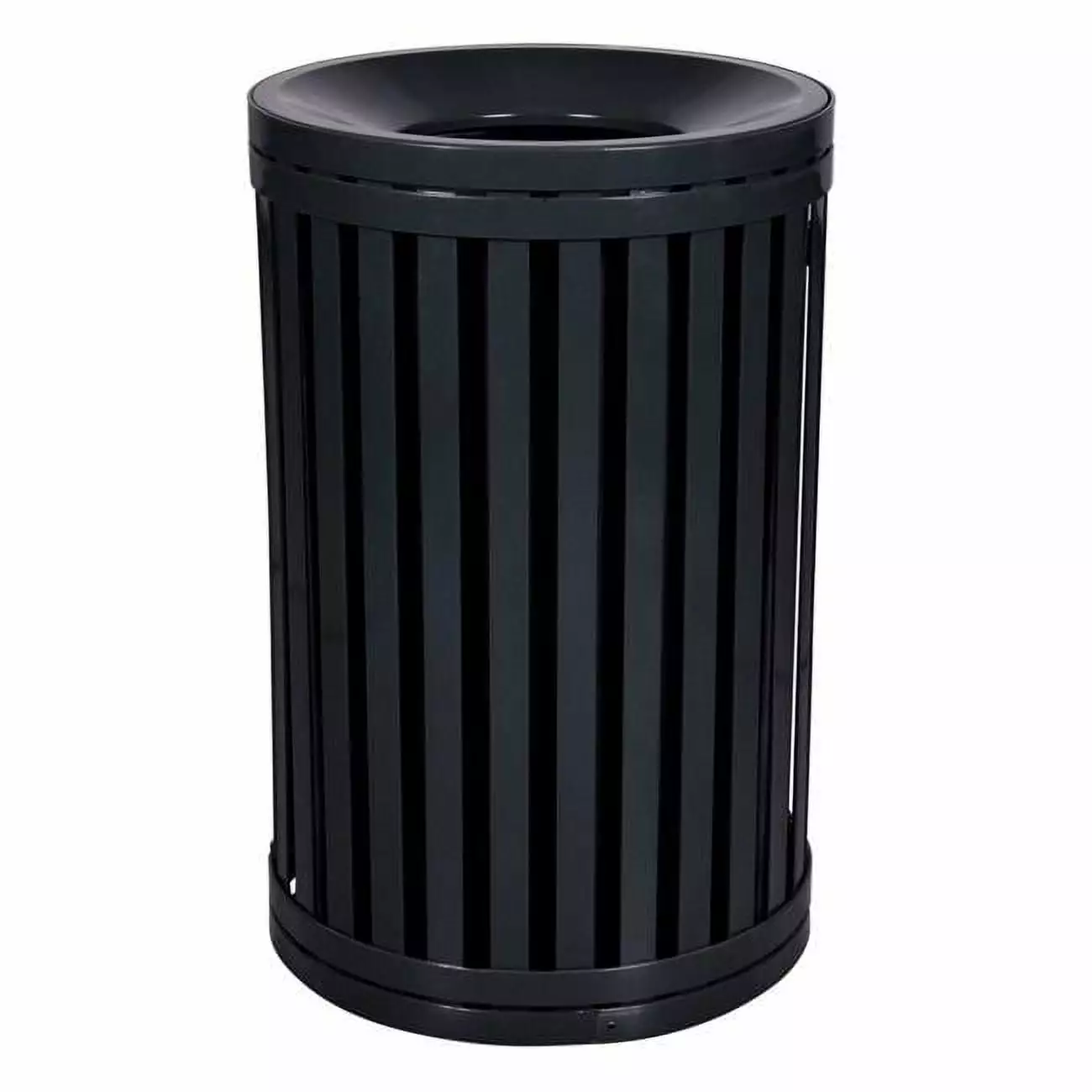 South Hampton 45 Gallon Streetscape Receptacle. Black Hot House Designs