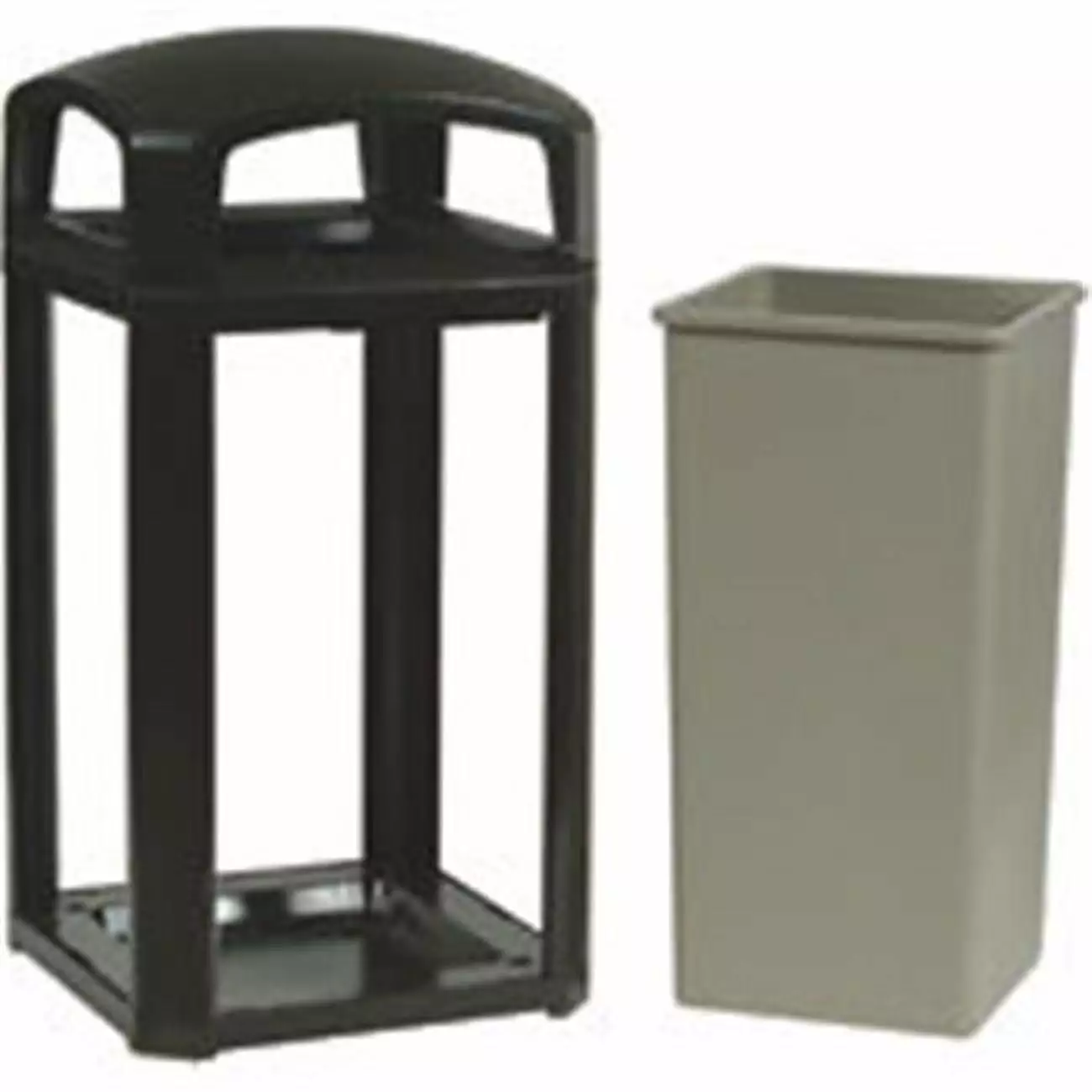 Rubbermaid Commercial Trash Can.50 gal..Black.Polycarbonate FG397500BLA Rubbermaid Commercial Products