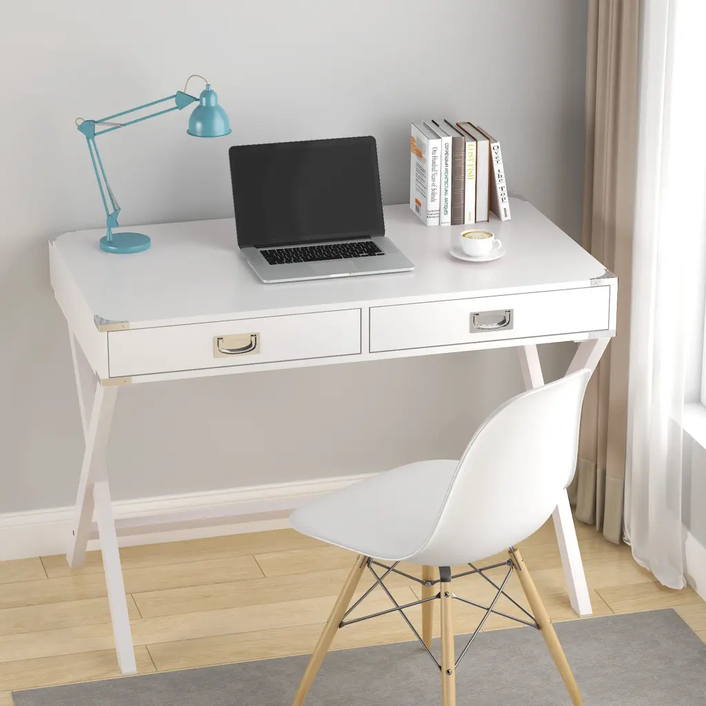 Computer Desk Storage Solid Wood Modern Study Desk Drawers chuangyuan wood industry