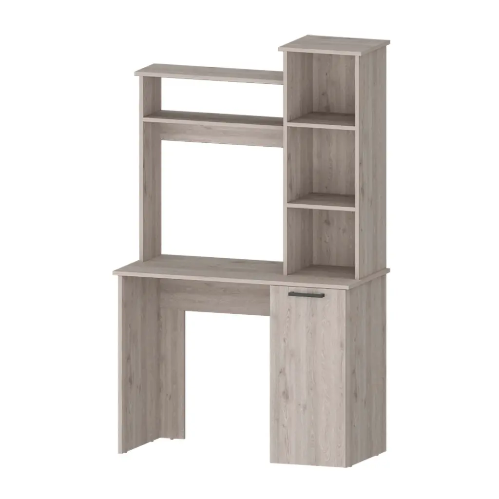 Rumford Computer Desk Hutch And 3 Tier Storage Shelves Black rta mubles colombia