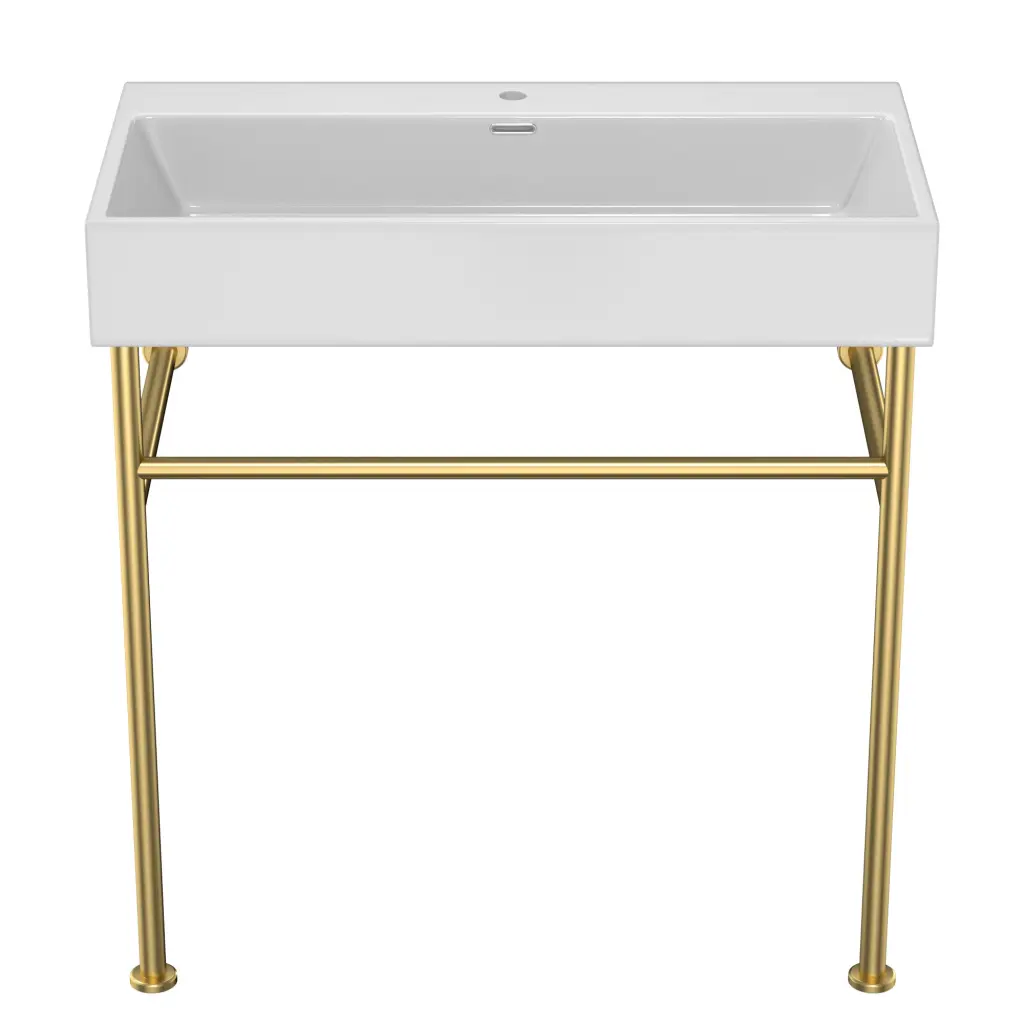 30 Inch Bathroom Console Sink Overflow Ceramic Console Sink White Basin lordear