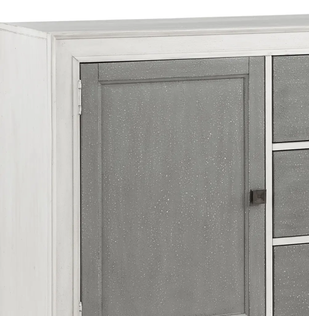 Katia Gray and Weathered White Finish Wood Server Console Table DN02276 acme onsite store