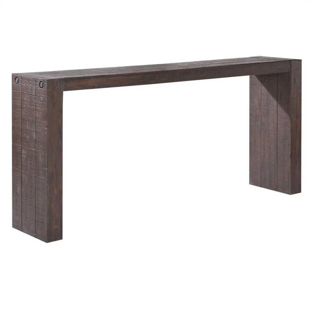 Monterey Console Table Brown Solid Wood Entryway Or Living Room jla