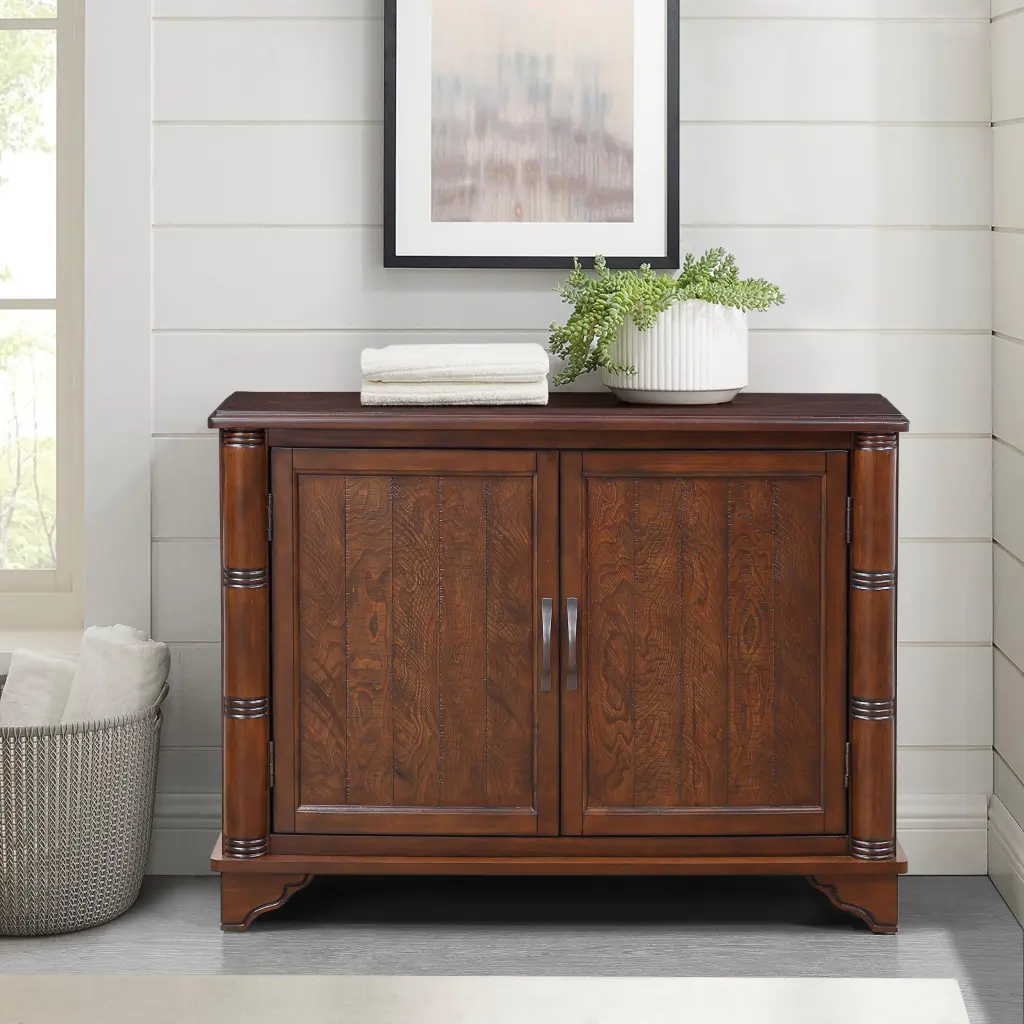 40 Inch Retro Console Table Storage Shelf Adjustable Entryway Table power growth furniture