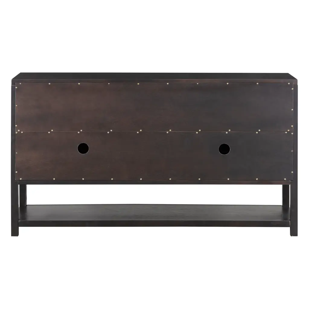 Elegant Retro Console Table Storage Cabinet Sideboard Mirrored Door Vintage Living Room Furniture rnb