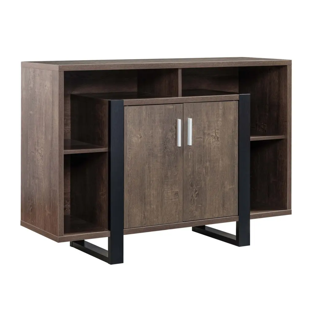 Zale 47 Inch Wood Buffet Sideboard Console 1 Cabinet Sled Base Brown royal hampton