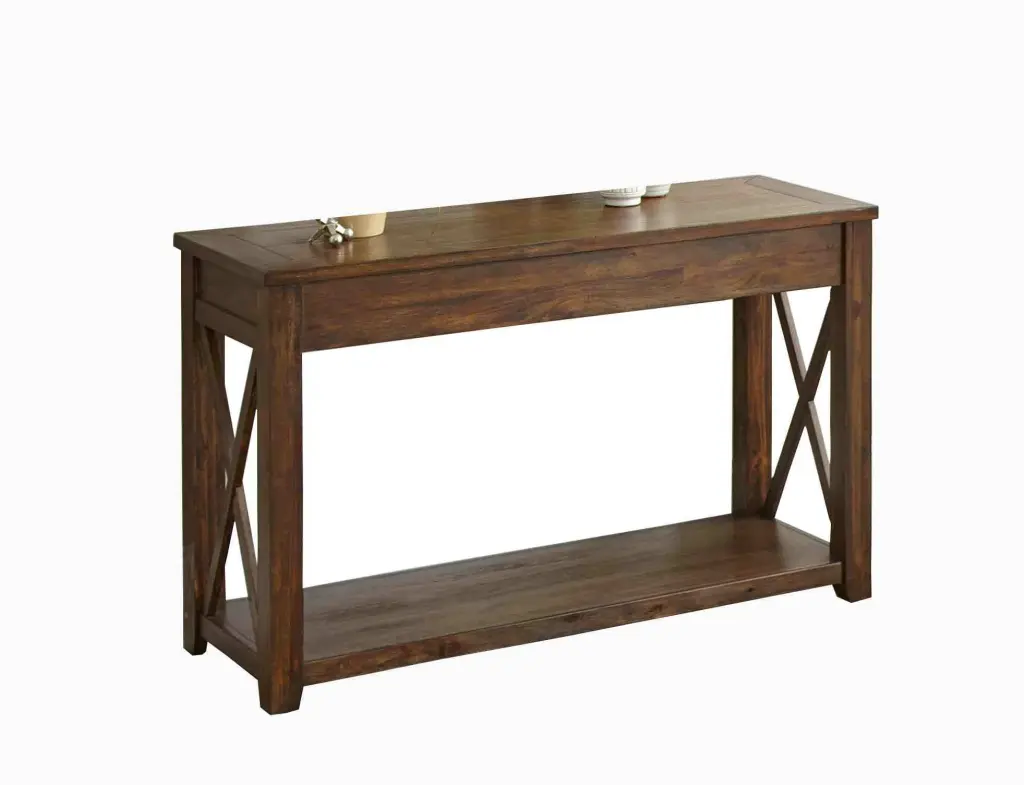 Lenka Sofa Table Brown Wood Console Table Living Room Entryway Furniture steve silver furniture