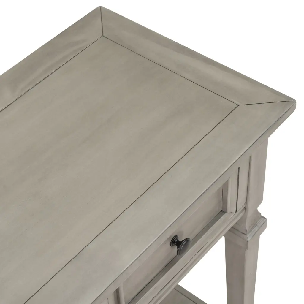 Timeless Retro Style Console Table Three Top Drawers Open Shelf trexm