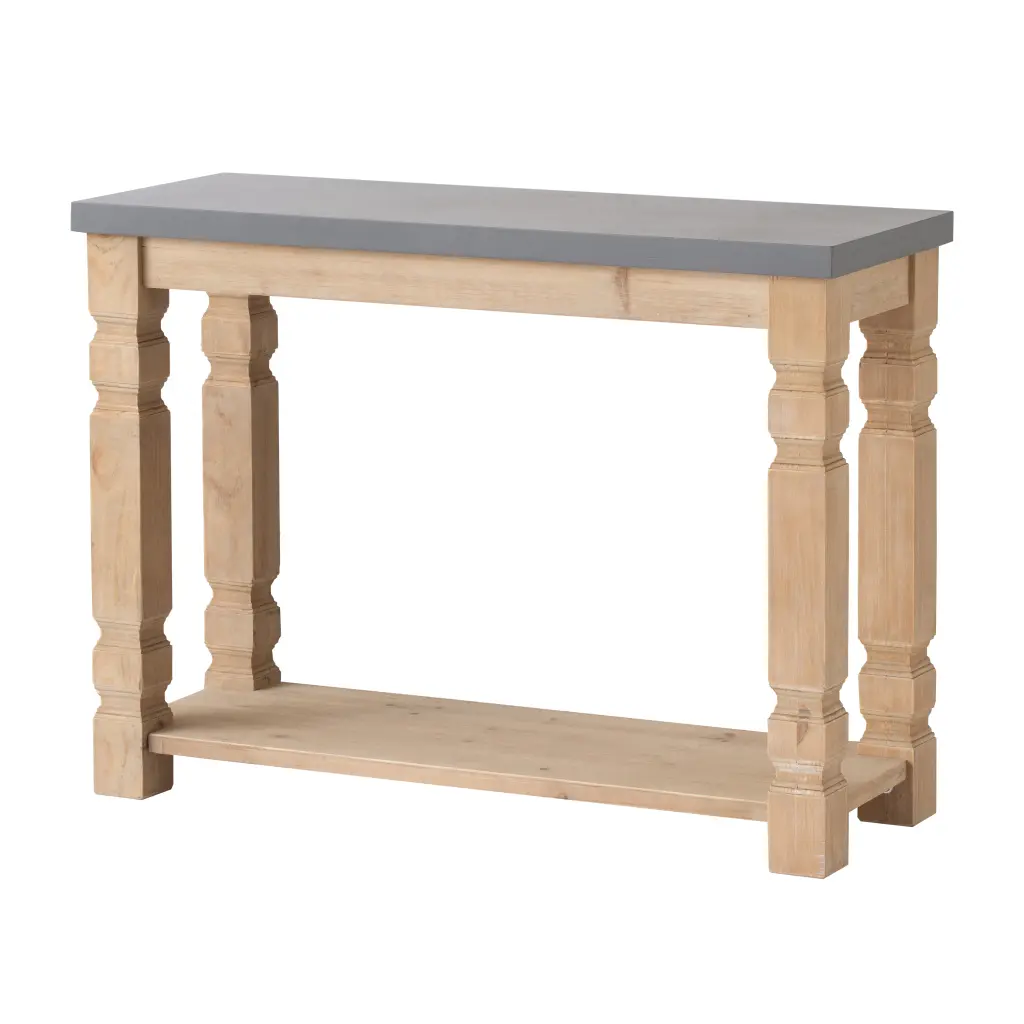 42X15.7X31 Inch Console Table Brown Gray Wood Modern Entryway Sofa Table w2078