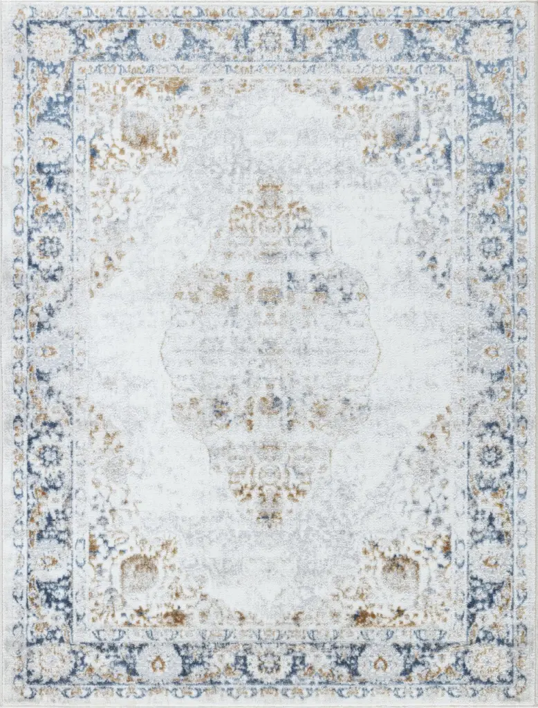 Legacy GC Cam8004 Multi 7ft 10in x 9ft 10in Area Rug White Polyester icona home decor