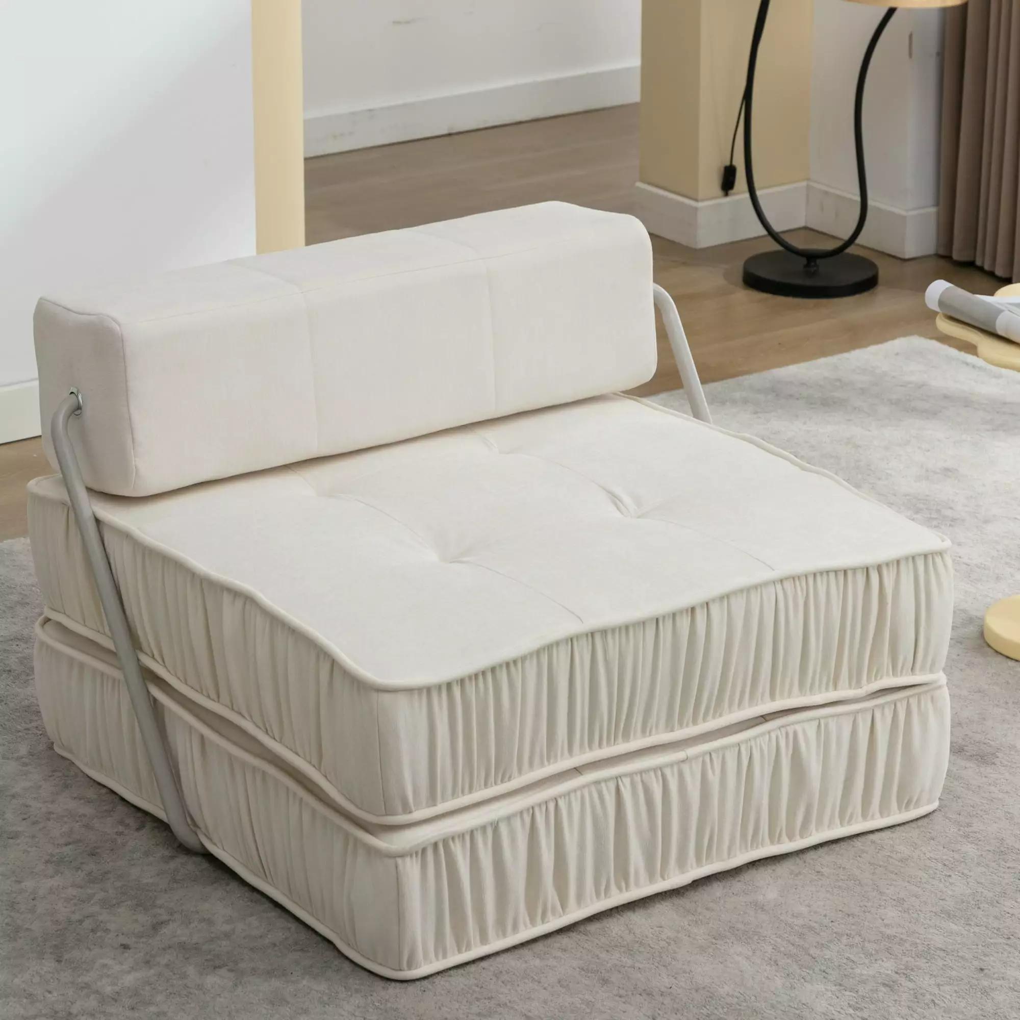 Modern Convertible Modular Sectional Sofa White Minimalist Living Spaces DeeHome