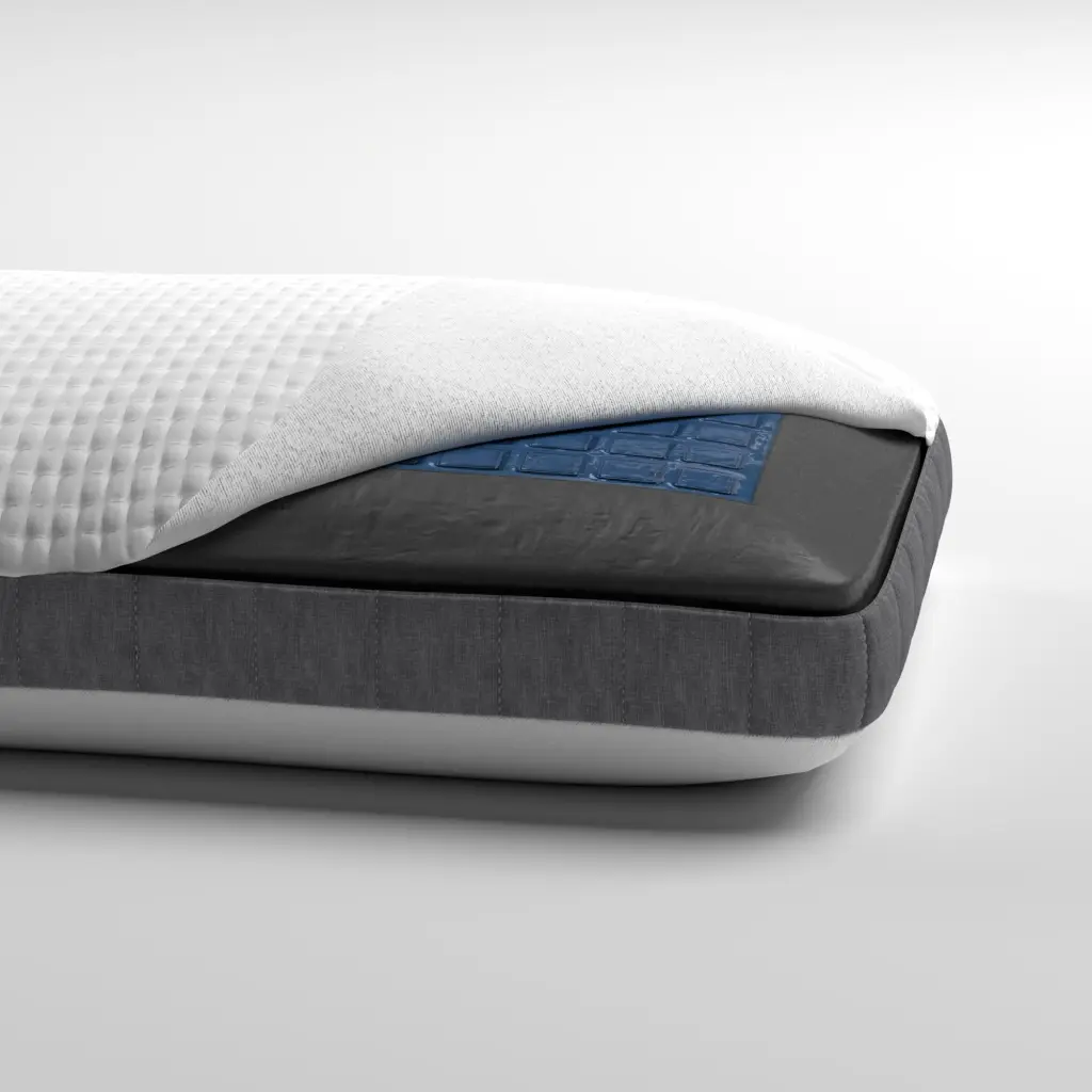 Bamboo Charcoal Cooling Gel Pillow King White Foam motiontrend