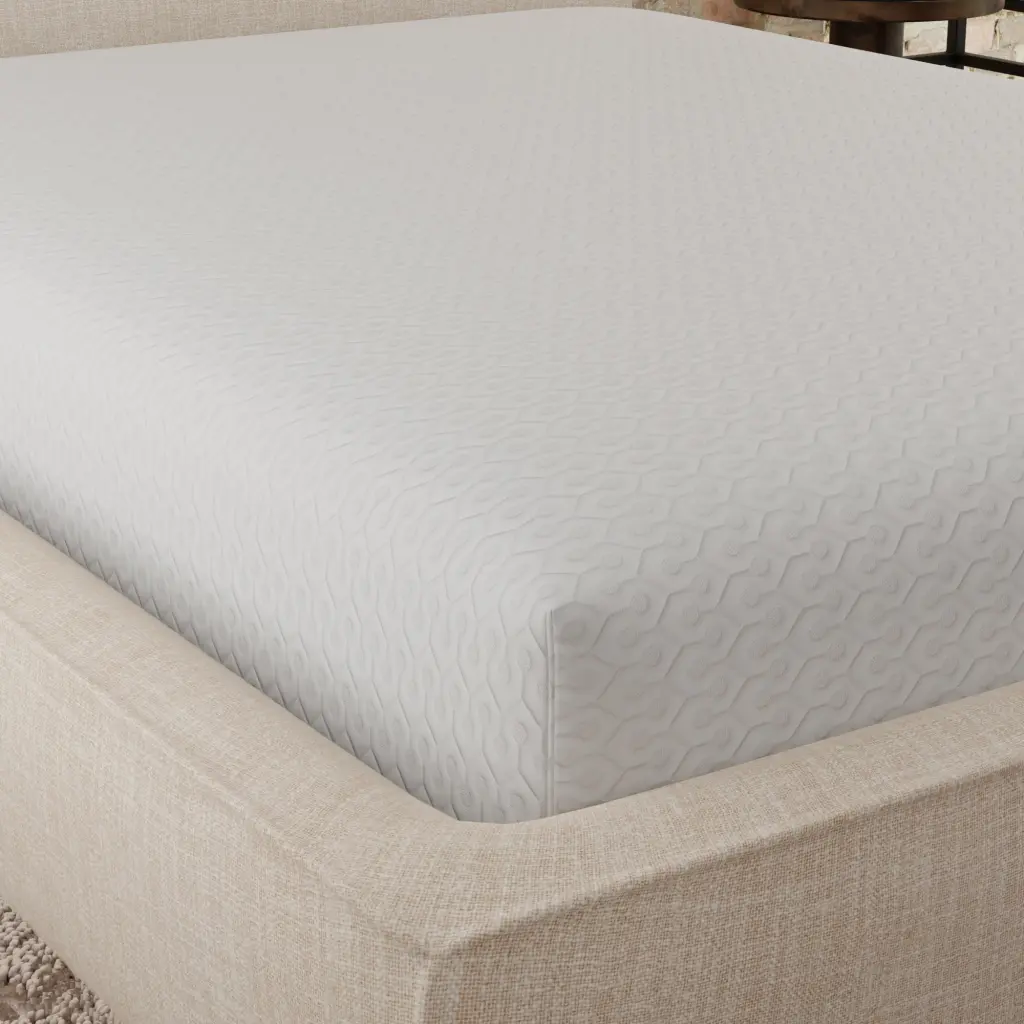 Snow Soft Circular Poly Knit Heiq Cooling Water Resistant Mattress Protector motiontrend