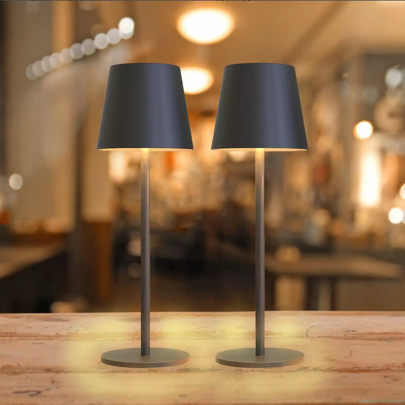 Aracky 2 Pack Cordless Table Lamps 3 Light Colors Dimmable 4000mAh Rechargeable Battery Portable LED Desk Lamp