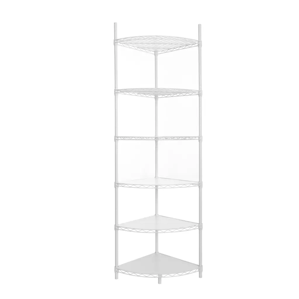 6 Tier Shelf Corner Wire Shelf Rack Adjustable Metal Heavy Duty Free Standing Storage like it