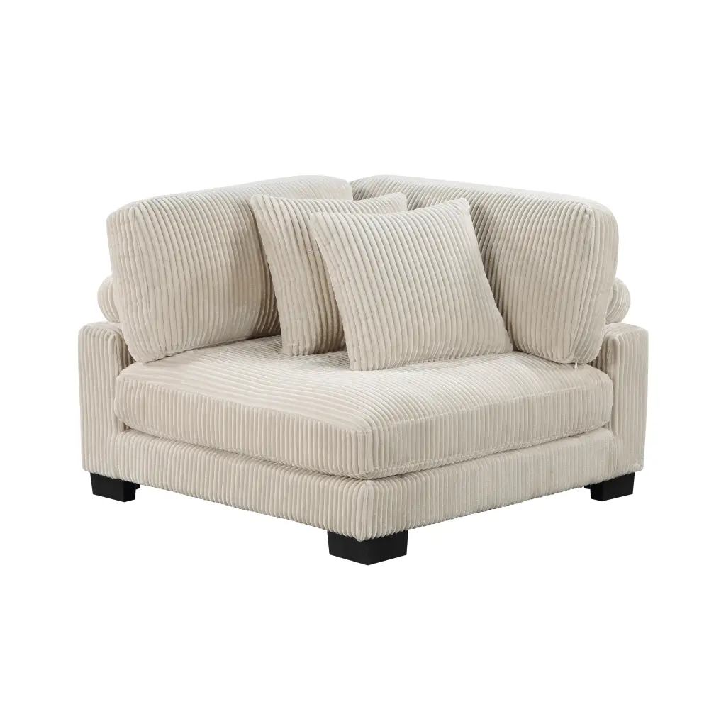 1Pc Modern Living Room Furniture Modular Corner Seat Plush Beige Corduroy Sofa kanepe