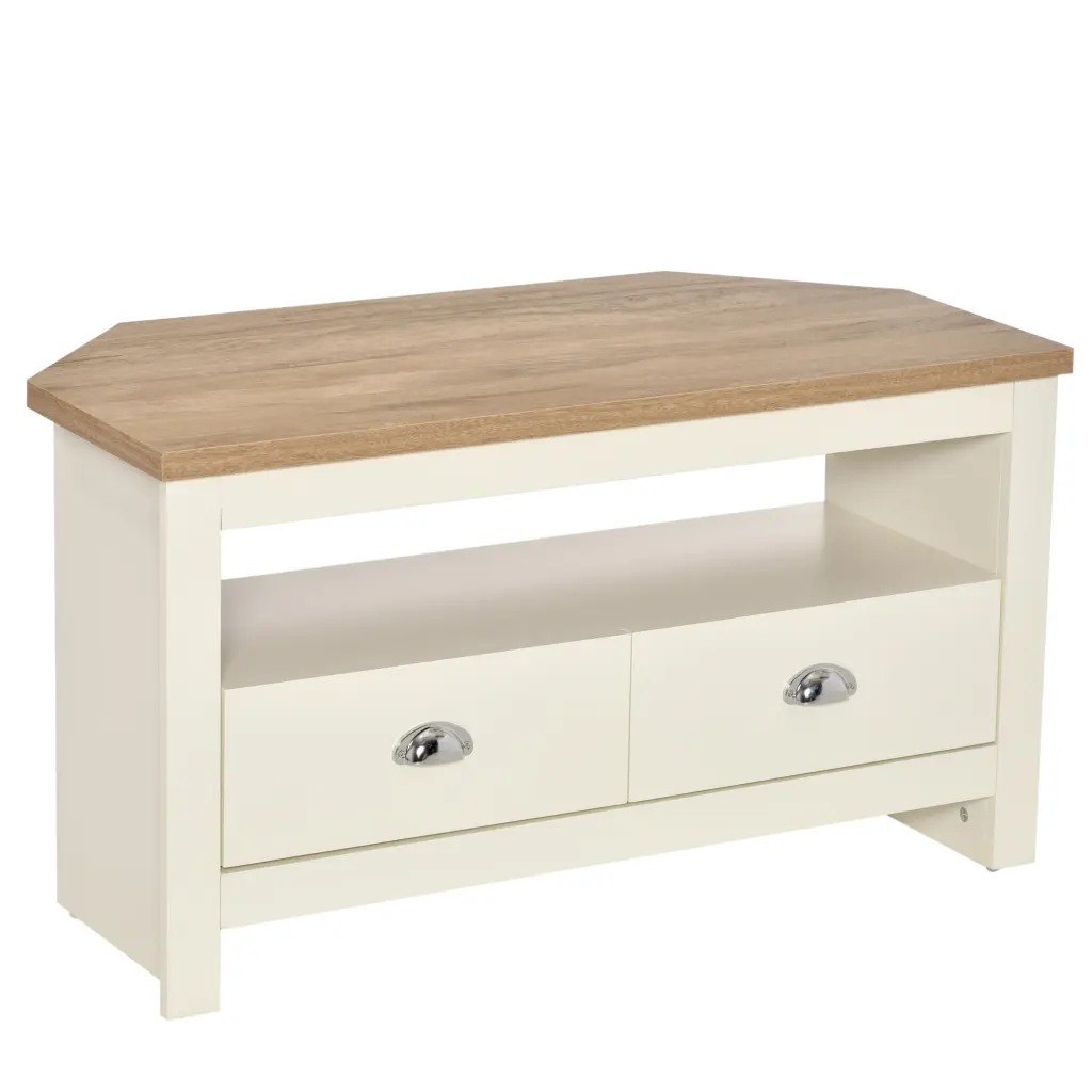 Homcom Corner TV Stand Entertainment Center Console Table Up to 50 Inch TVs aosom business