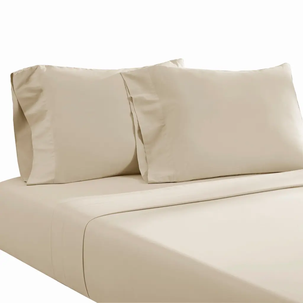 Ivy 4 Piece Full Size Cotton Ultra Soft Prewashed Cream Bed Sheet Set royal hampton
