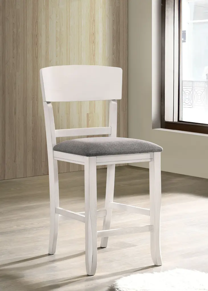 Contemporary Dining Room Counter Height Chairs Set 2 White Modern Design kanepe
