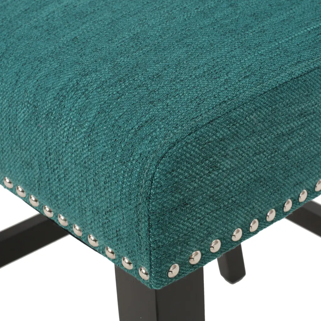 Vienna Contemporary Fabric Tufted Wing Support 27 Inch Counter Stools Set 2 nh-onfind