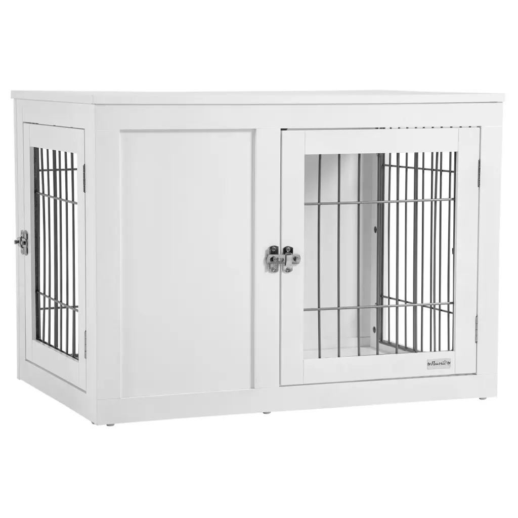 Pawhut Dog Crate Furniture Wire Indoor Pet Kennel Cage End Table Storage aosom business