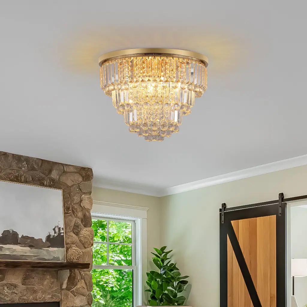 Gold Premium Modern Style Crystal Lights Large Ceiling Chandeliers Dining Room Lighting lighting commune