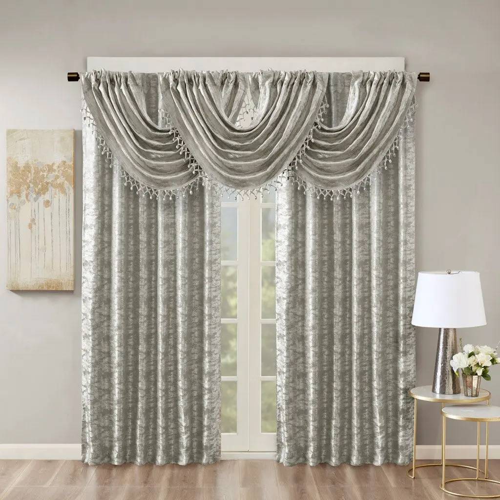 Jacquard Lined Total Blackout Rod Pocket Back Tab Curtain Panel Single jla