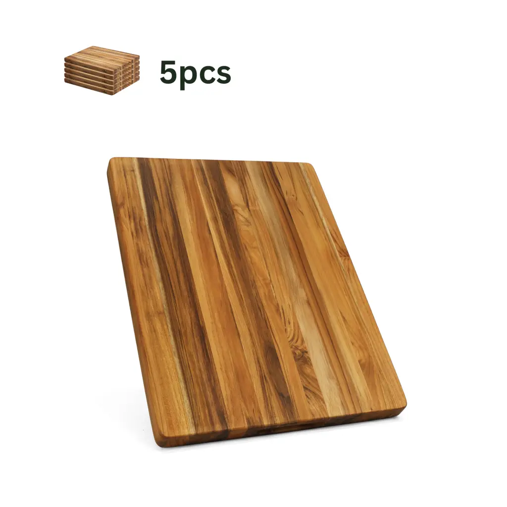 Teak Cutting Board 18 Inch Pack 5 Natural Solid Wood Kitchen Cutting Boards w685beefurni