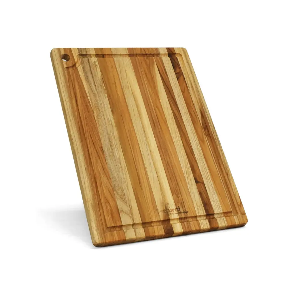 Teak Cutting Board Reversible Chopping Serving Board Multipurpose Kitchen Tool w685beefurni