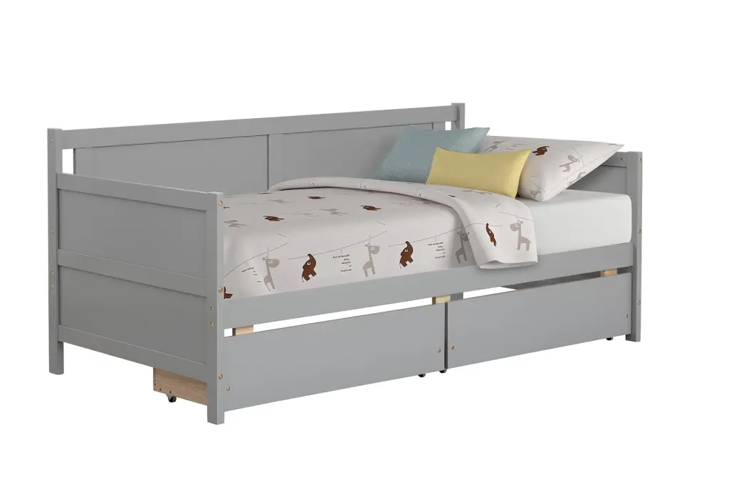 Daybed Two Drawers Twin Size Sofa Bed Storage Drawers Bedroom inspirit